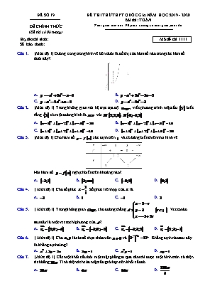 Đề thi thử THPT Quốc gia môn Vật lý - Mã đề 1111 - Năm học 2019-2020 (Có đáp án)